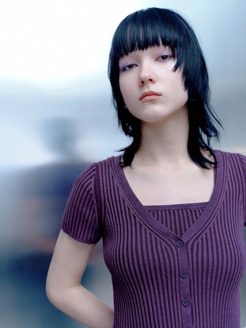 JUBAODI Women's contrasting striped knitwear