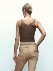 Factory JUBAODI Women's U-neck knit vest