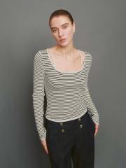 JUBAODI Striped knitwear for women