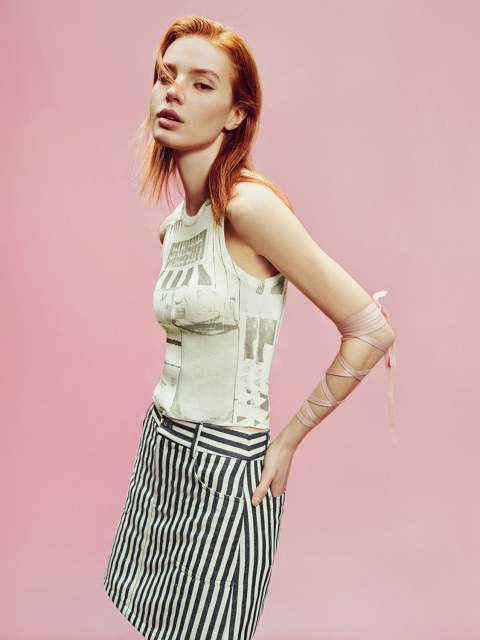 Factory JUBAODI Women's patterned knit vest