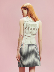 Factory JUBAODI Women's patterned knit vest