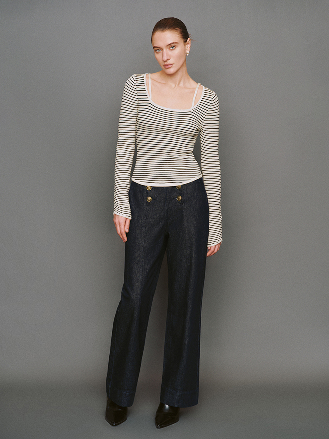 JUBAODI Striped knitwear for women