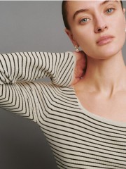 JUBAODI Striped knitwear for women