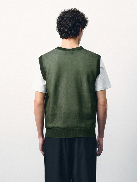 Men's jacquard knit vest
