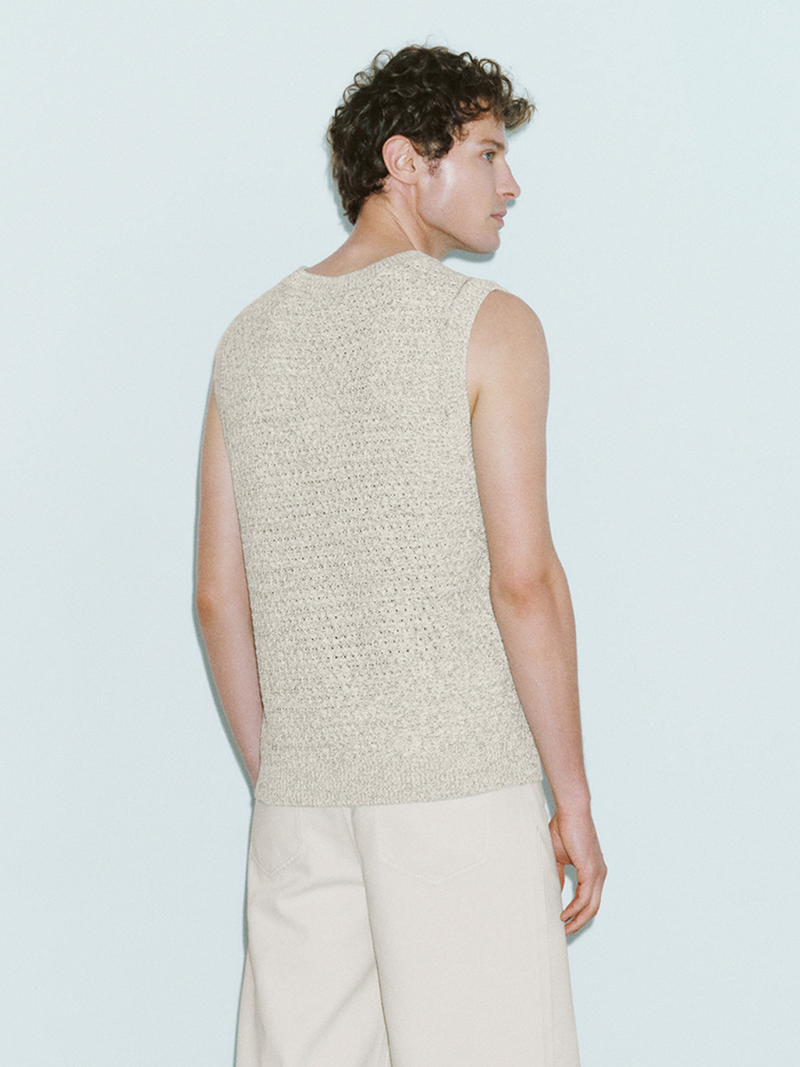Men's fabric knit vest
