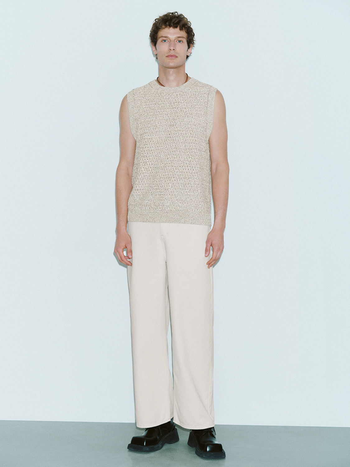 Men's fabric knit vest
