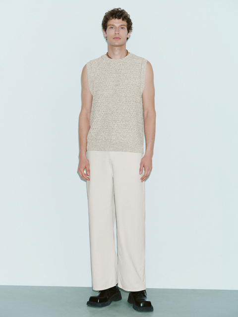 Men's fabric knit vest