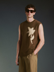 Men's jacquard knit vest