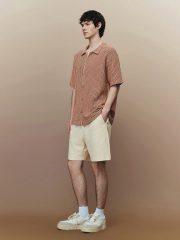 Men's striped short-sleeved knitwear
