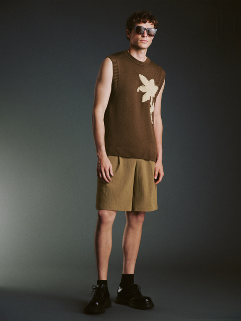 Men's jacquard knit vest