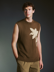 Men's jacquard knit vest