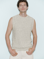Men's fabric knit vest