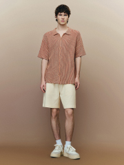Men's striped short-sleeved knitwear