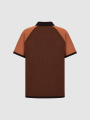 Men's short sleeve sweater in contrasting colors