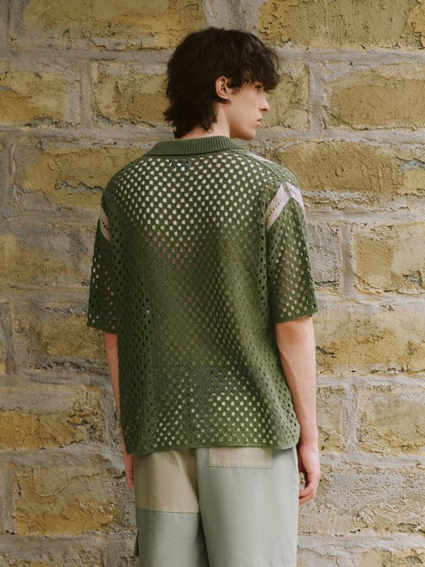 Men's hollow short sleeve sweater