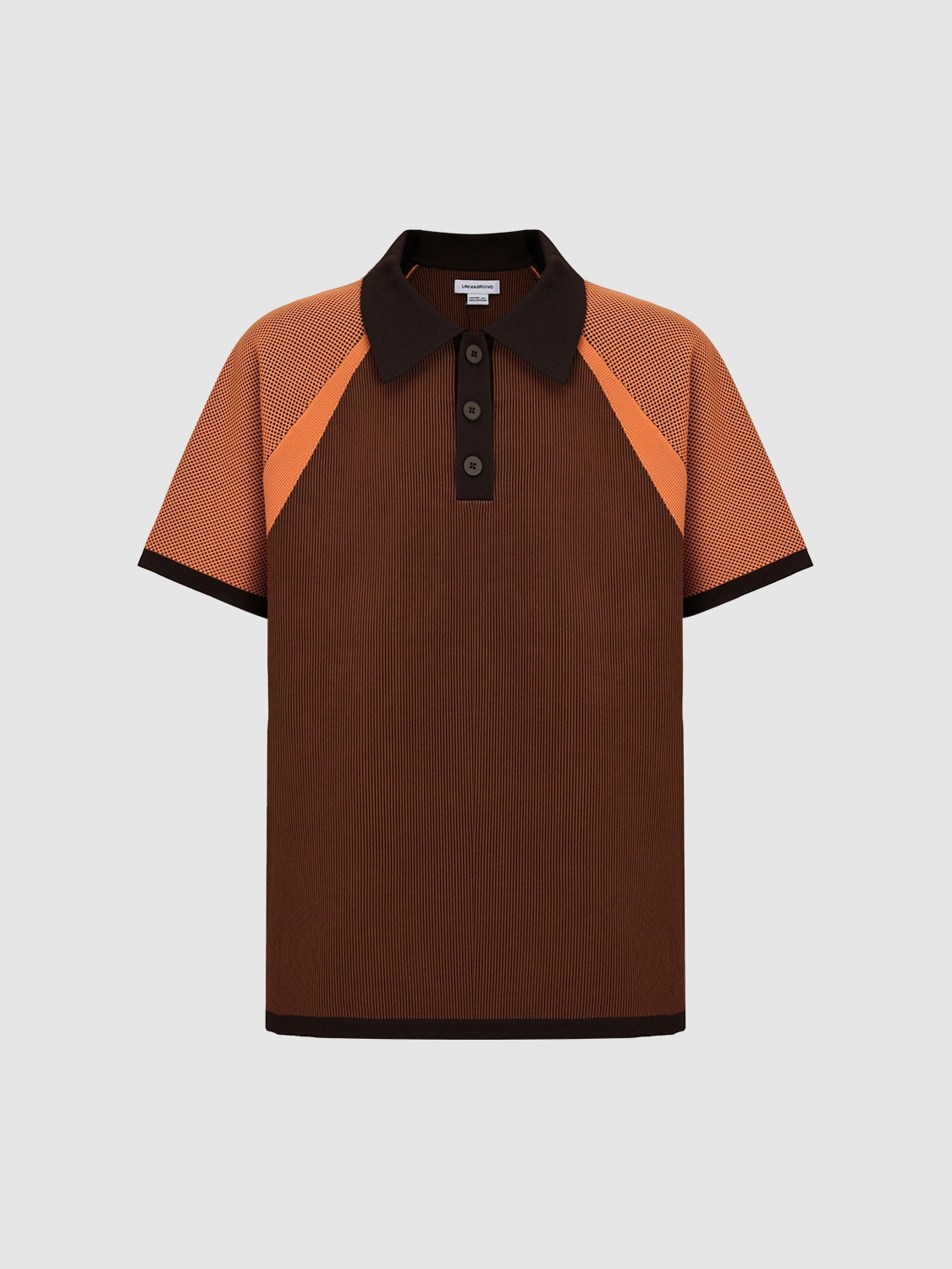 Men's short sleeve sweater in contrasting colors