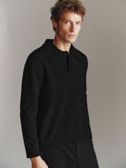Men's lapel sweater