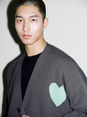 Men's jacquard knit cardigan