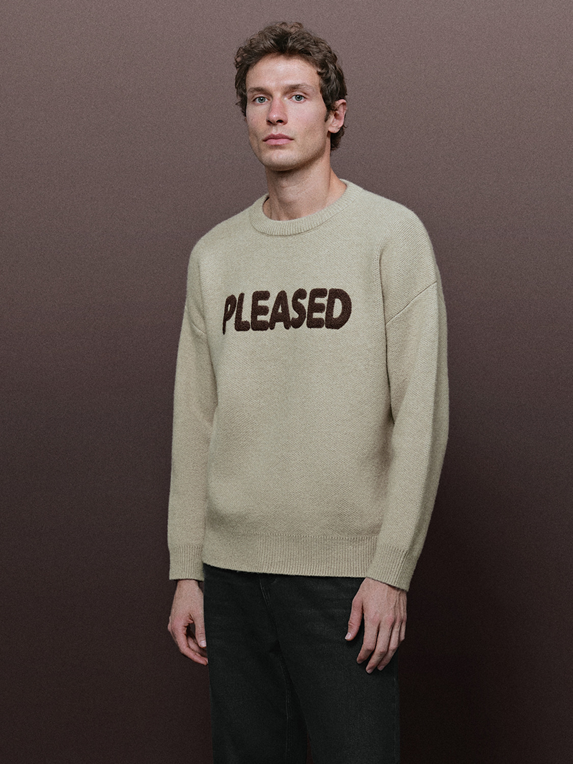 Men's letter knitwear