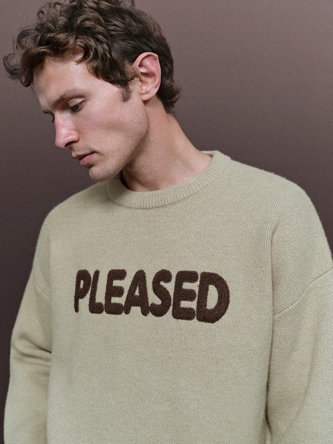 Men's letter knitwear