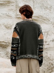 Men's jacquard knit cardigan