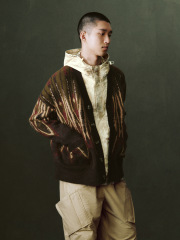 Men's jacquard knit cardigan
