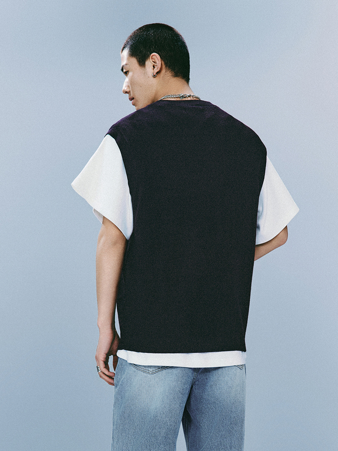 Men's comic knitted waistcoat