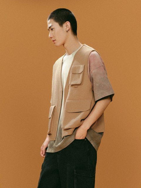 Men's knitted waistcoat