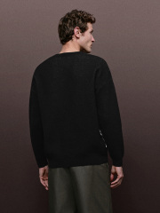 Men's crew-neck jacquard sweater