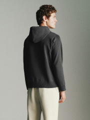 Men's hooded knit coat