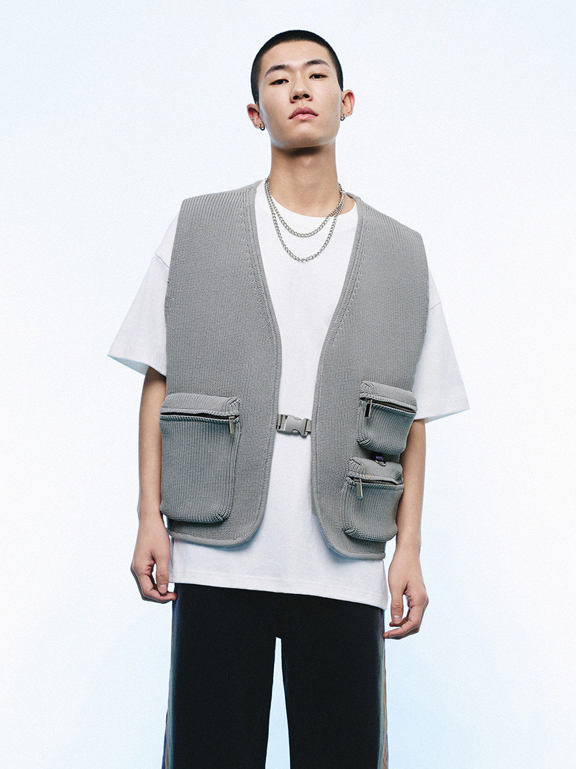 Men's knitted waistcoat