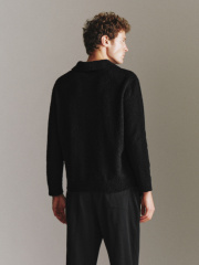 Men's lapel sweater