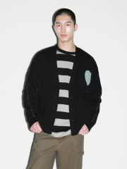 Men's jacquard knit cardigan