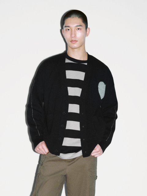 Men's jacquard knit cardigan