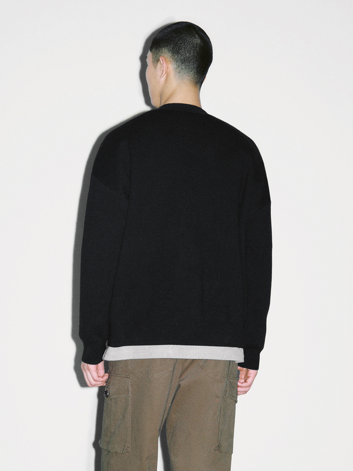 Men's jacquard knit cardigan