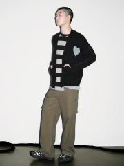 Men's jacquard knit cardigan