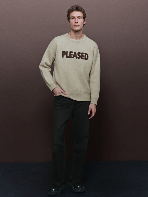 Men's letter knitwear