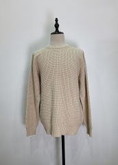 Crew-neck long sleeve knit