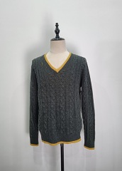 Long-sleeved jersey with yellow trim