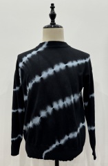 Black and white long sleeve knit