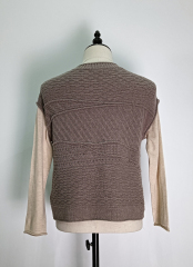 Crew-neck long sleeve knit