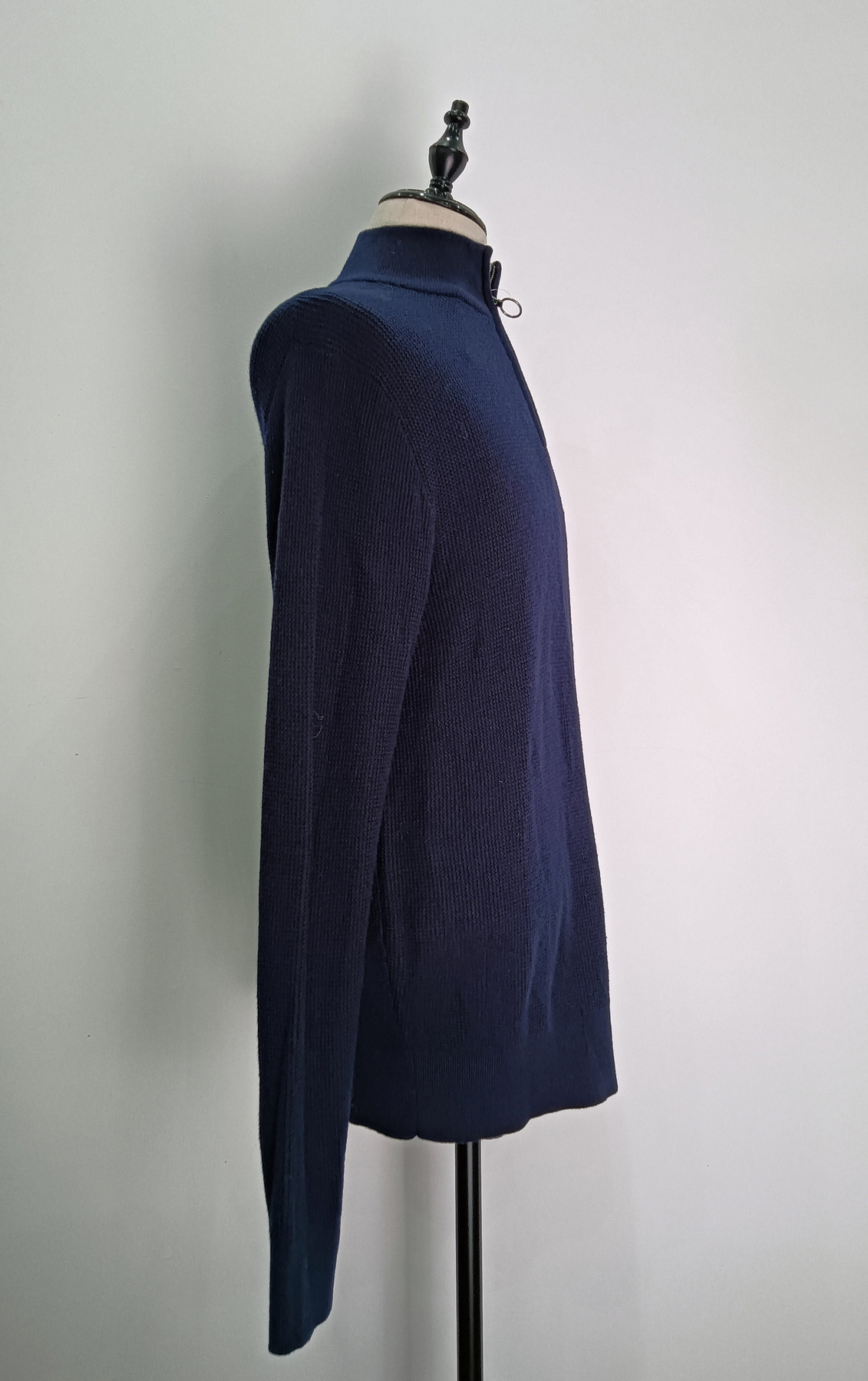 Zip collar knitting