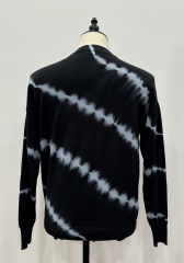 Black and white long sleeve knit