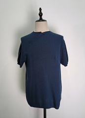 Dark blue short sleeve knit
