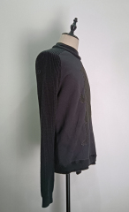Long sleeve patterned men's knitting