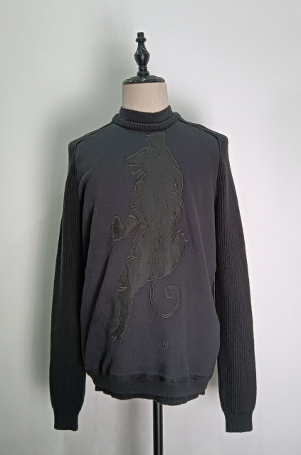 Long sleeve patterned men's knitting