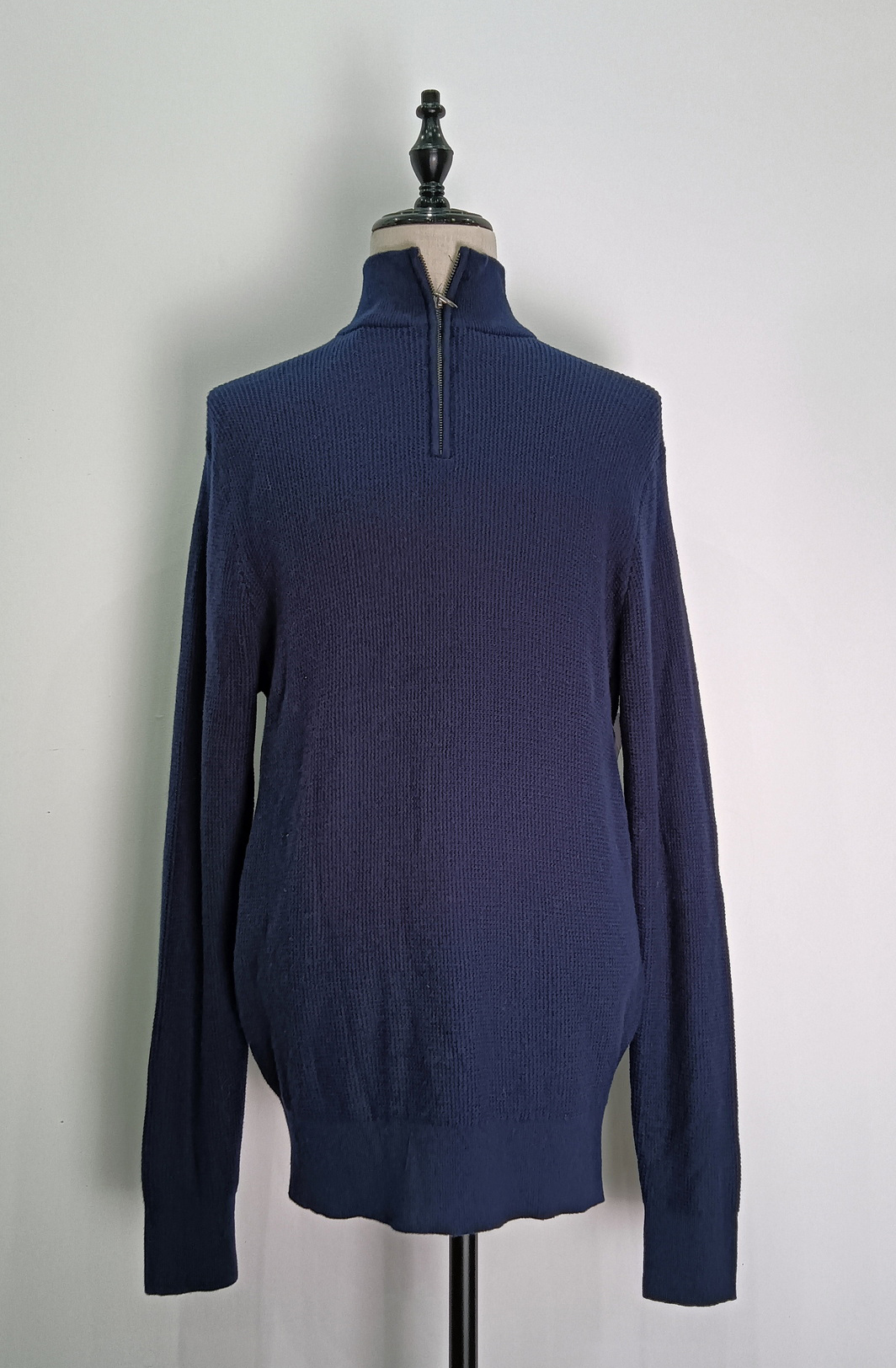 Zip collar knitting