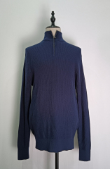 Zip collar knitting