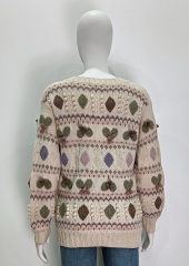 Embroidered long sleeve knitting