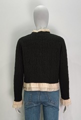 Butterfly sleeve button knitting